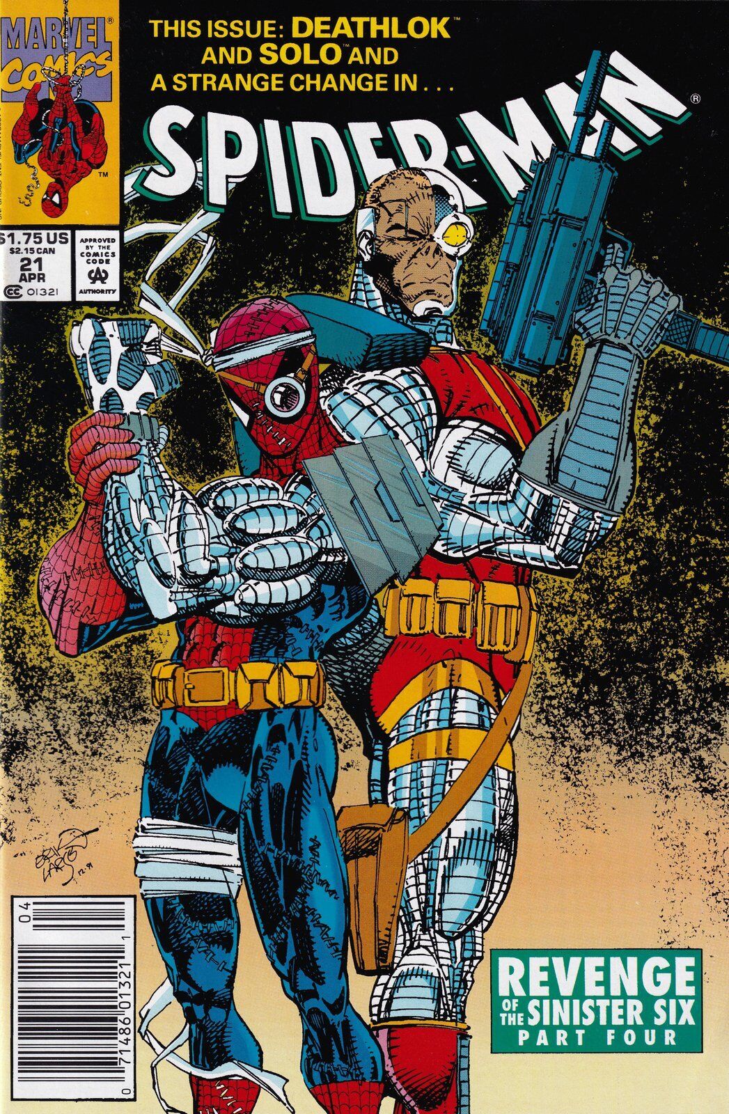 Spider-Man #21 Newsstand Erik Larsen Cover (1990-1998) Marvel Comics