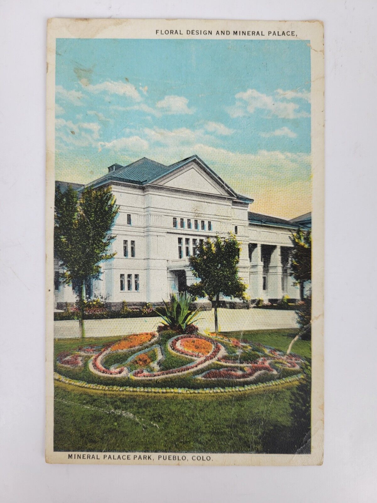 Vintage Postcard Pueblo The Floral Design and Mineral Palace Mineral Palace Park