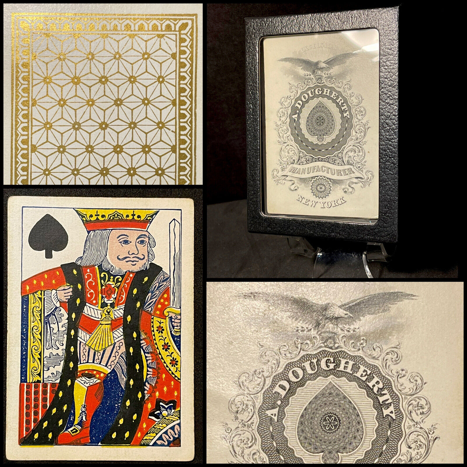 c1864 Civil War Era Antique Playing Cards Wild West Saloon Authentic Poker Deck
