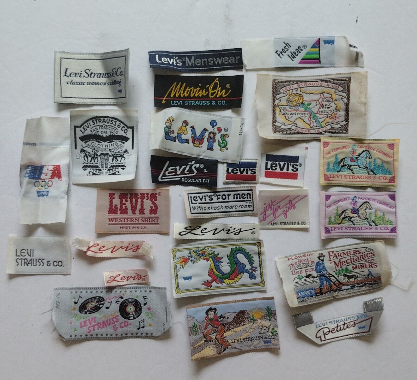 Lot Of 25 Vintage Levi's Clothing Labels