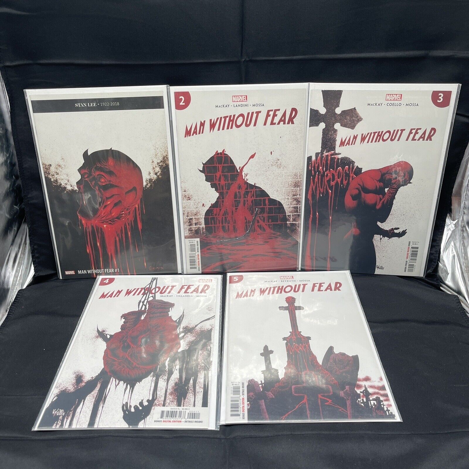 Marvel Comics Daredevil Man Without Fear 1-5 #1 Stan Lee Memorial Cover