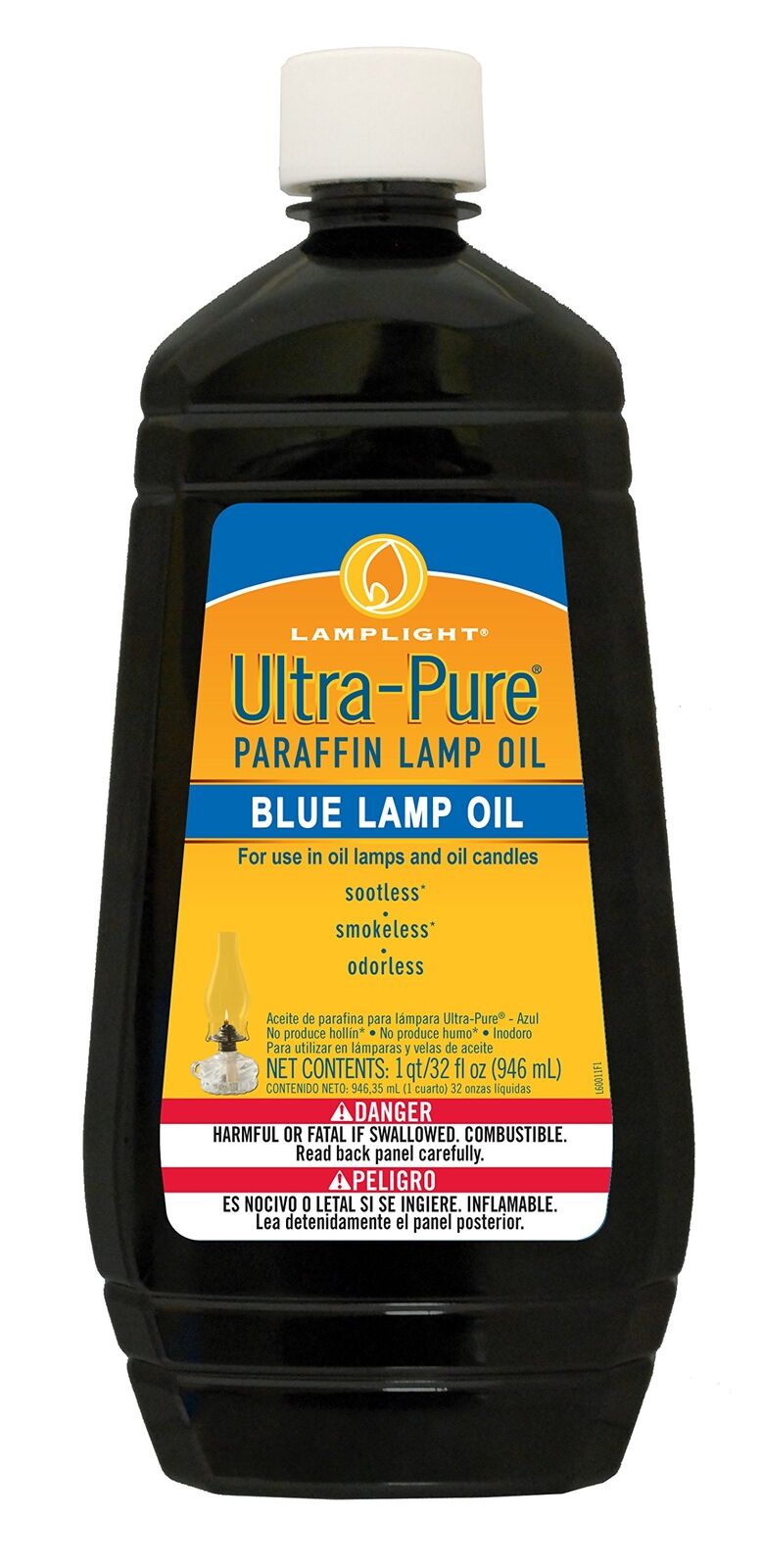 Lamplight Ultra-Pure Lamp Oil, 32-Ounce, Blue