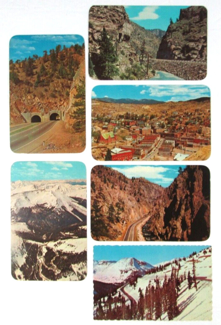 6 vintage Colorado Unposted Postcards Scenic Routes Post Cards