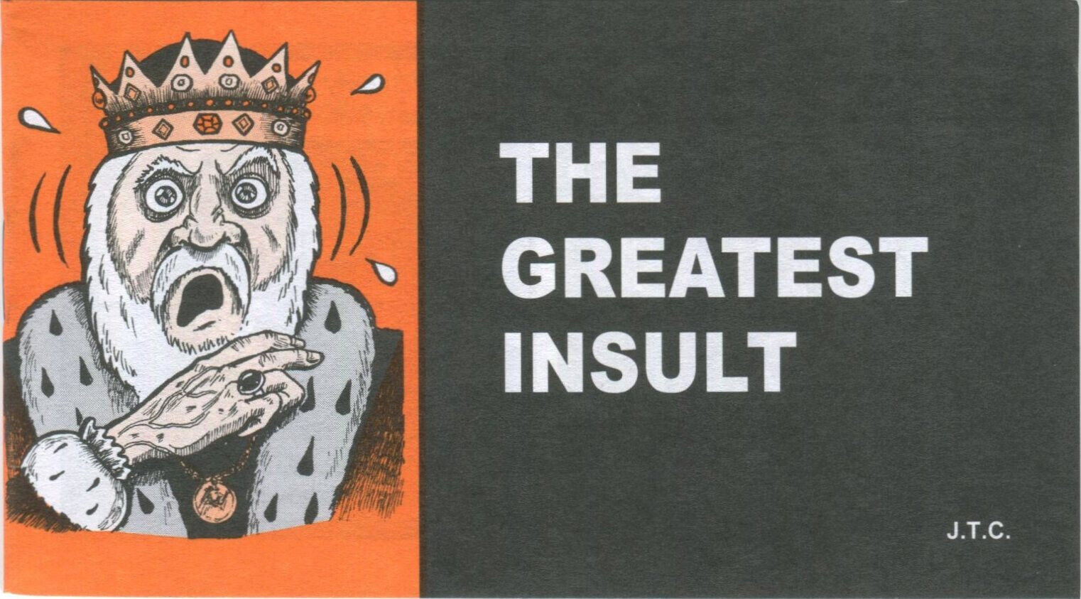 New OOP The Greatest Insult Chick Publications Tract - Jack