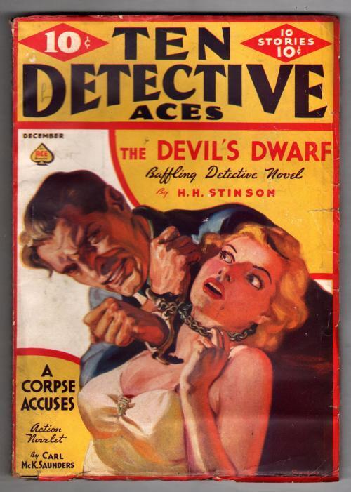 Ten Detective Aces Dec 1937 Wild Saunders GGA  Cvr; Frank Gruber - Pulp