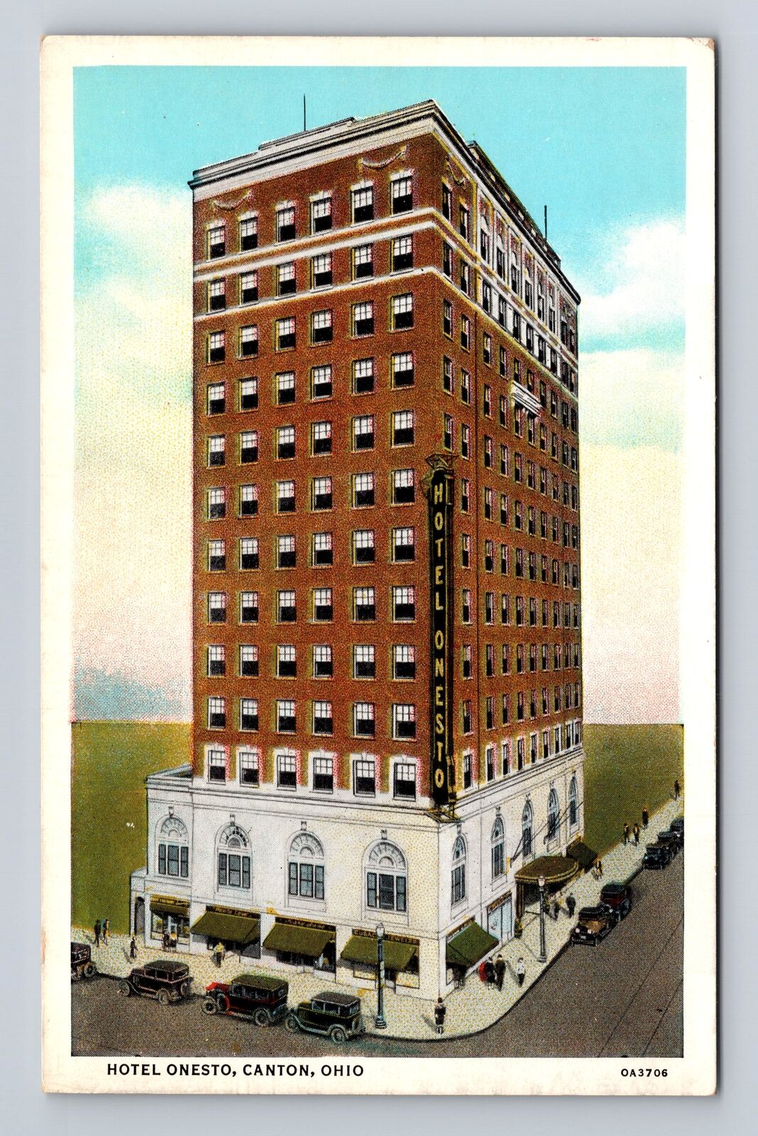 Canton OH-Ohio, Hotel Onesto, Advertising, Antique Vintage Souvenir Postcard