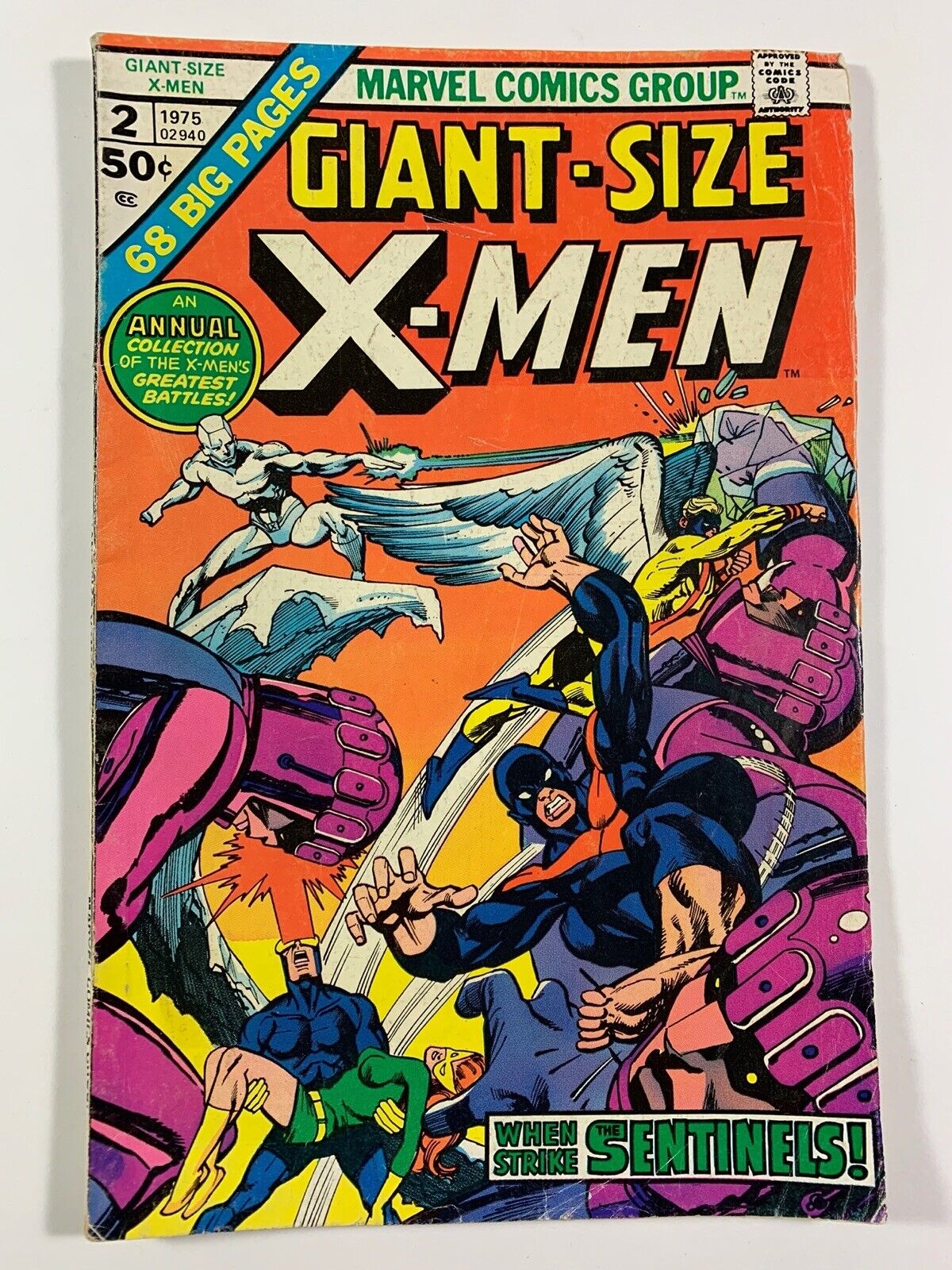 X-MEN GIANT SIZE #2 : WHEN STRIKES THE SENTINELS 1975 Neal Adams Marvel Comics