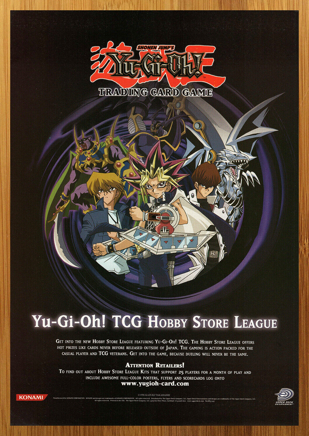 2004 Yu-Gi-Oh TCG Trading Cards Vintage Print Ad/Poster Hobby League Promo Art 