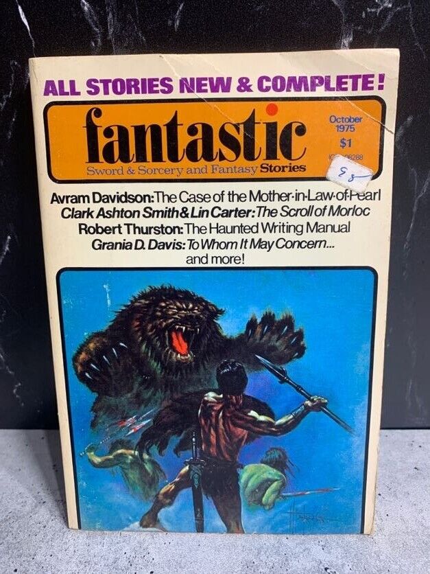 Fantastic Stories - October 1975 - Swords & Sorcery Fantasy Magazine - RARE