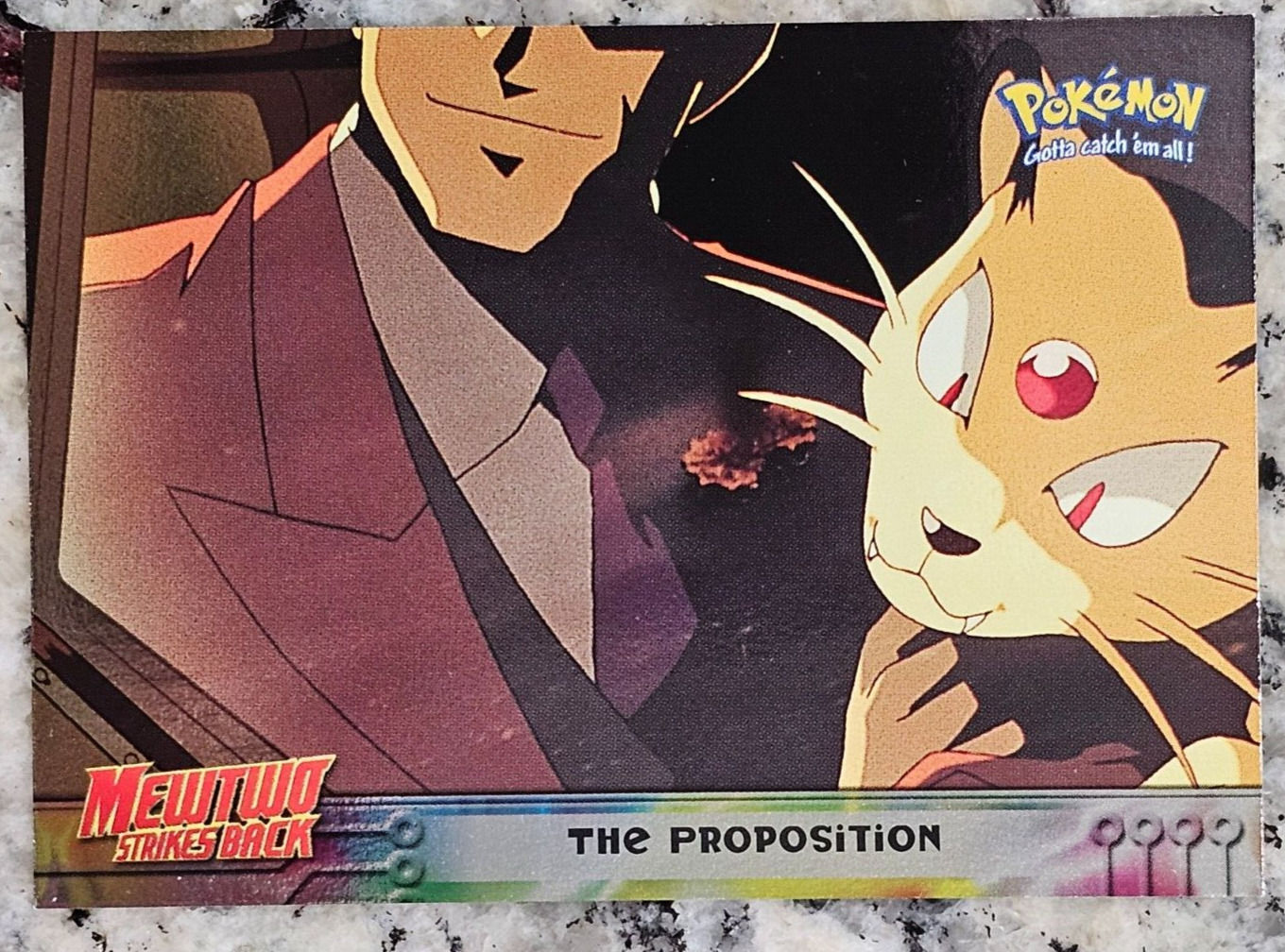 1999 Topps Pokemon The First Movie #5 The Proposition Foil Blue Logo         III