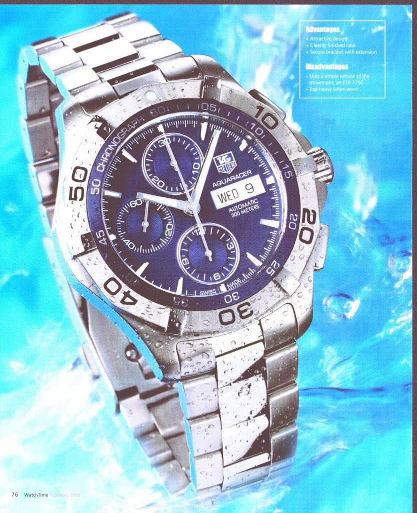 2008 Print Ad Men's Watches Tag Heuer Aquaracer