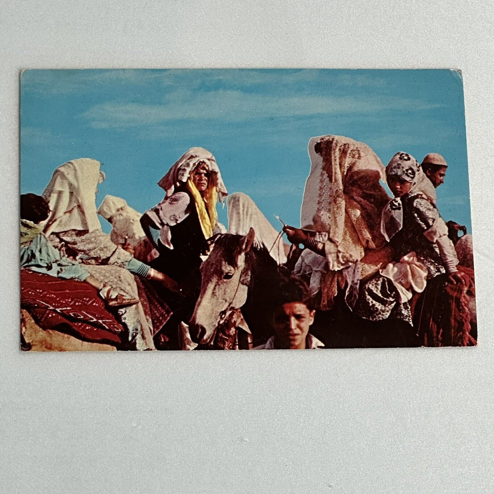 Vintage Postcard Chrome Moroccan Wedding Party Posted 1965