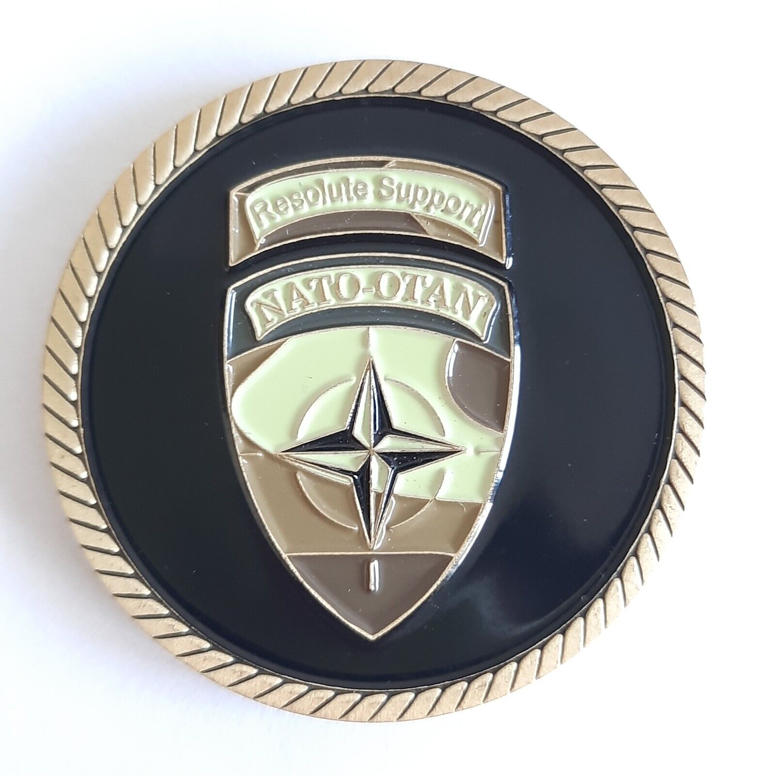 NATO OTAN RESOLUTESUPPORT UNLEASHED IN THE MIDDLE EAST KAF OFS RS CHALLENGE COIN