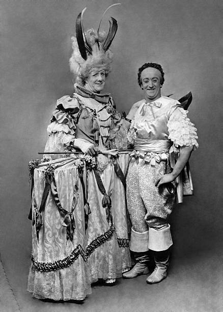 ugly sisters who star in the pantomime Cindrella Drury lane 1919 Old Photo