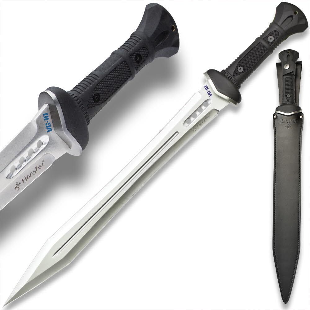 Honshu VG-10 Gladiator Sword and Sheath | VG-10 Steel Blade | TPR Handle