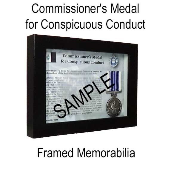 Commissioner\'s Medal for Conspicuous Conduct - Framed Memorabilia