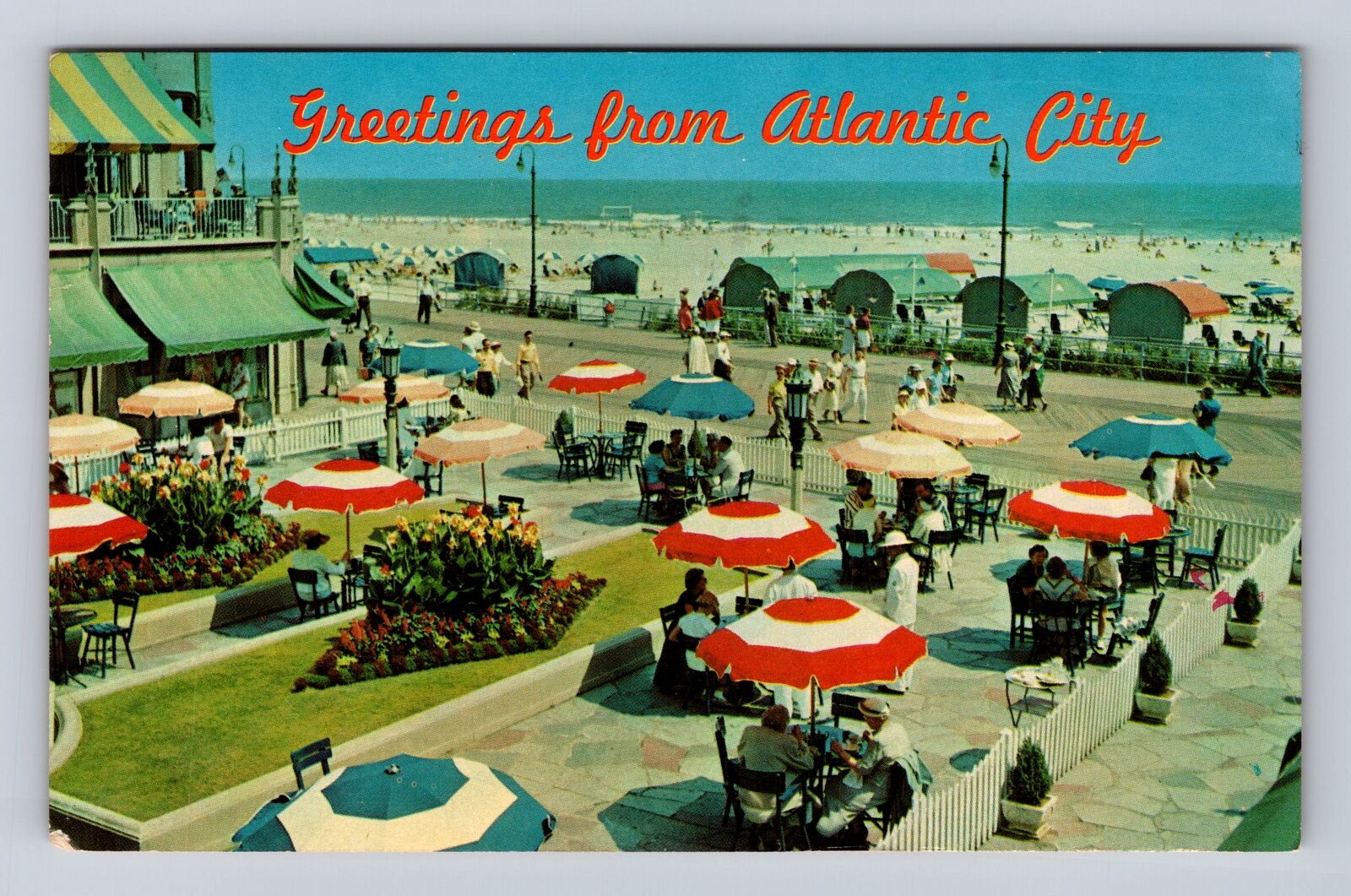 Atlantic City NJ-New Jersey, The Dennis Hotel, Boardwalk Vintage c1964 Postcard