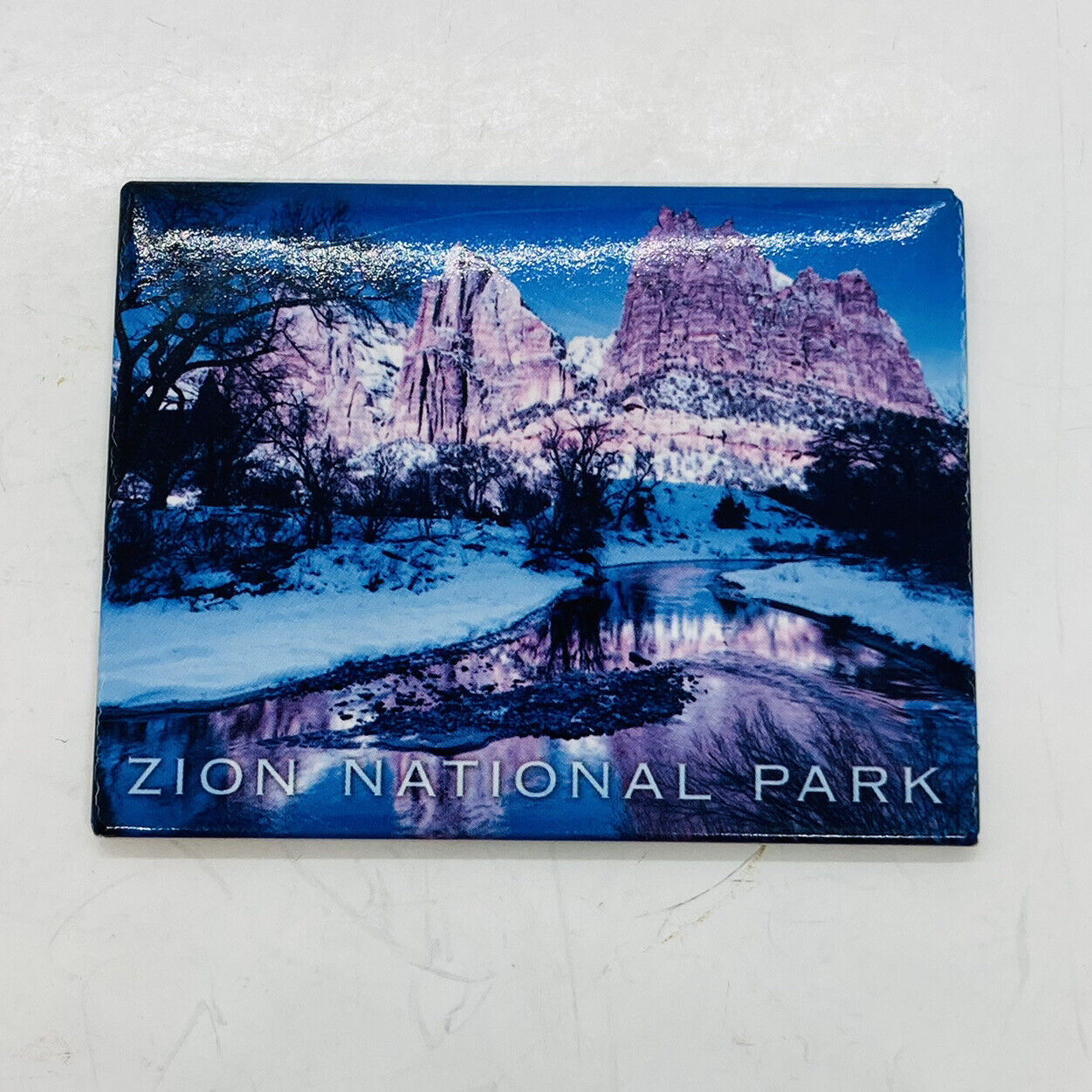 Vintage Zion National Park Fridge Magnet By Bob Cranston 17