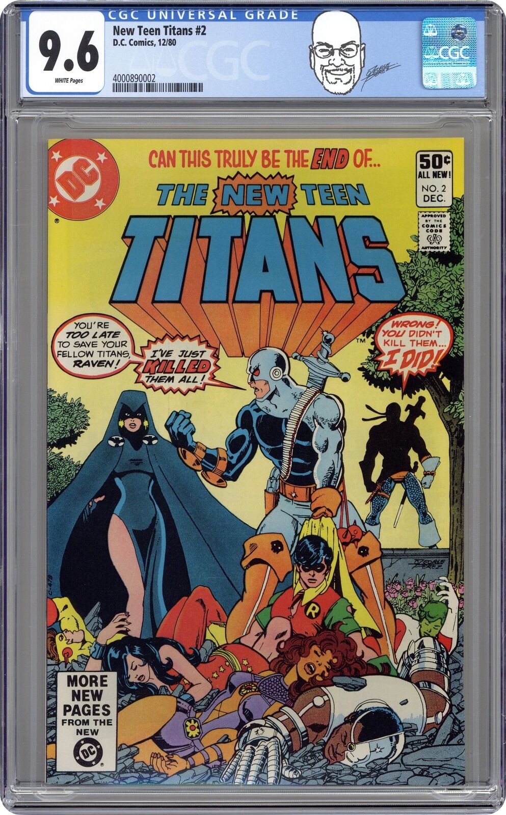 New Teen Titans #2D CGC 9.6 1980 4000890002 1st app. Deathstroke the Terminator