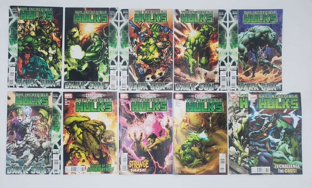 Marvel Comics The Incredible Hulks # 612-622 Run 11 Issue Lot Set Hulk 