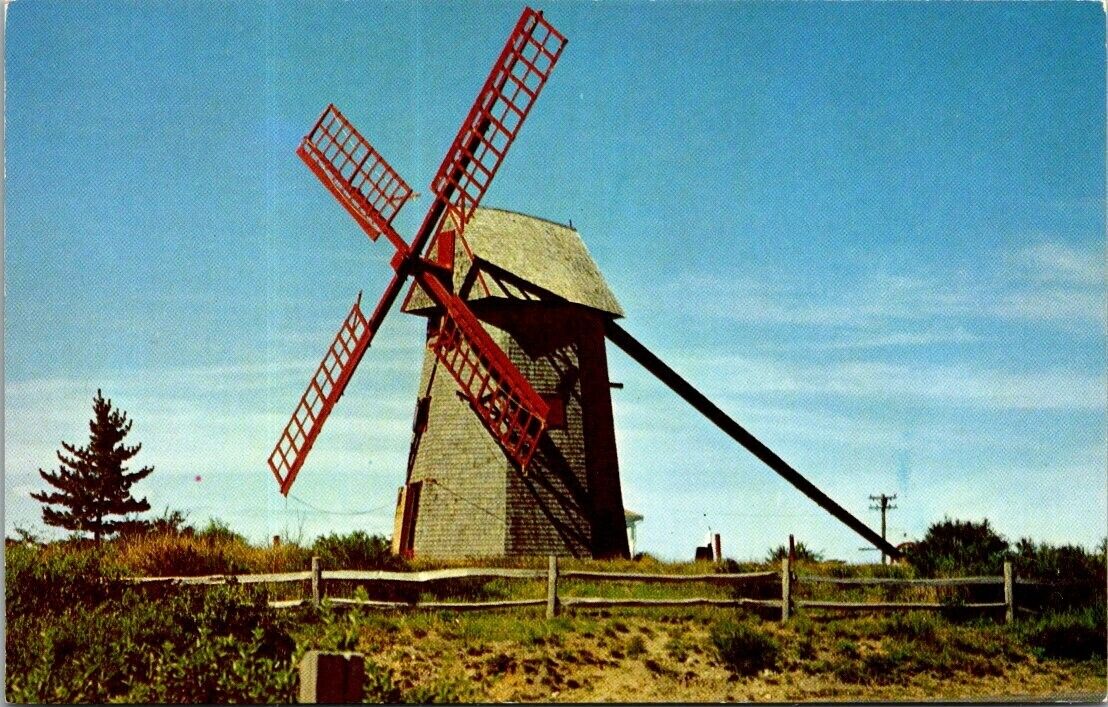 Vtg The Old Mill at Nantucket Island Massachusetts Unposted Postcard 