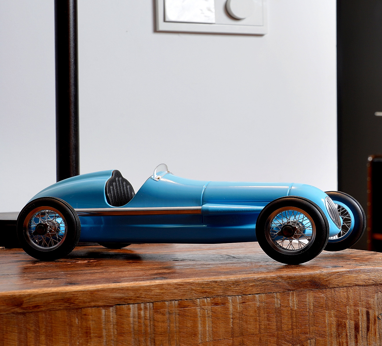 Bugatti Champion Vintage Race Car Authentic Model 1931 Type 51 Blue Metal 12
