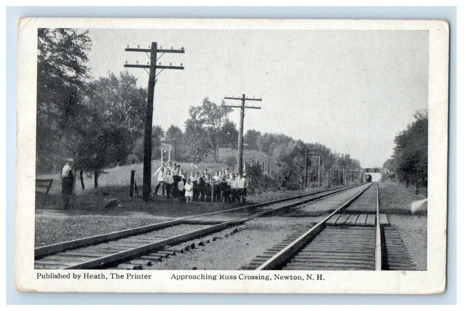 c1910\'s Approaching Russ Crossing Newton New Hampshire NH Antique Postcard