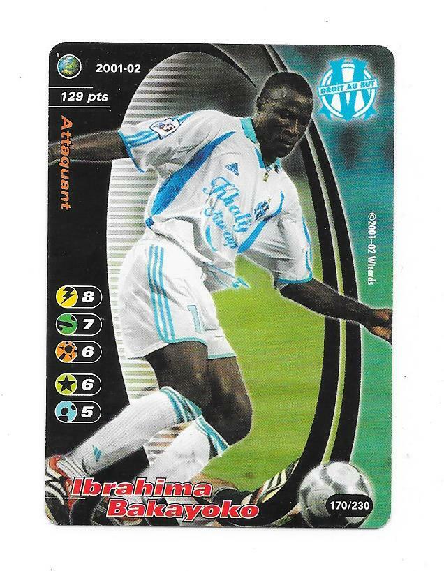 2001/02 Football Champions Card - Marseille - Ibrahima Bakayoko