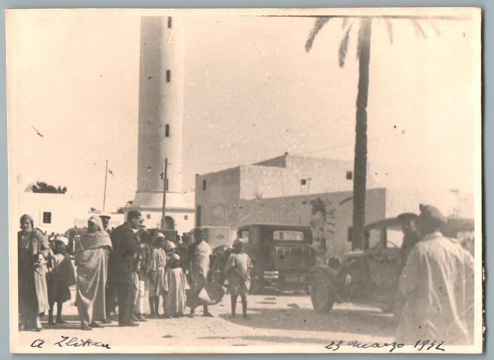 Libya, Tripolitania Colony. Zliten (زليتن) Vintage Silver Print. La colonia Tri 