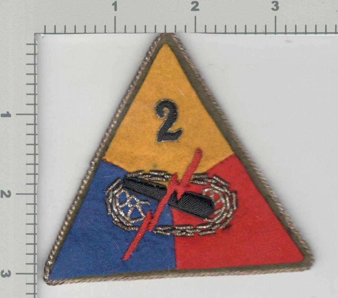 German Made US Army 2nd Armored Division Bullion Patch Inv# K1329