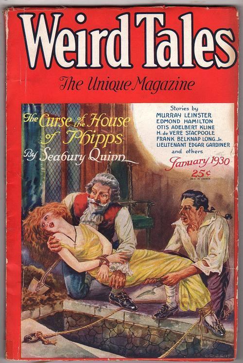Weird Tales Jan 1930 Wild Cover; Leinster, Hamilton - Pulp