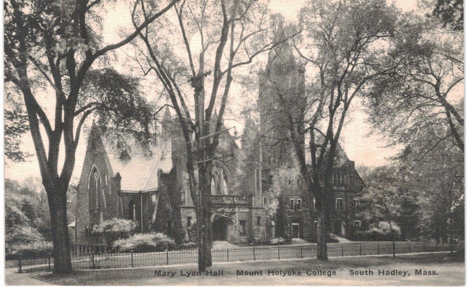 South Hadley Mary Lyon Hall Mount Holyoke College 1940 Albertype MA 
