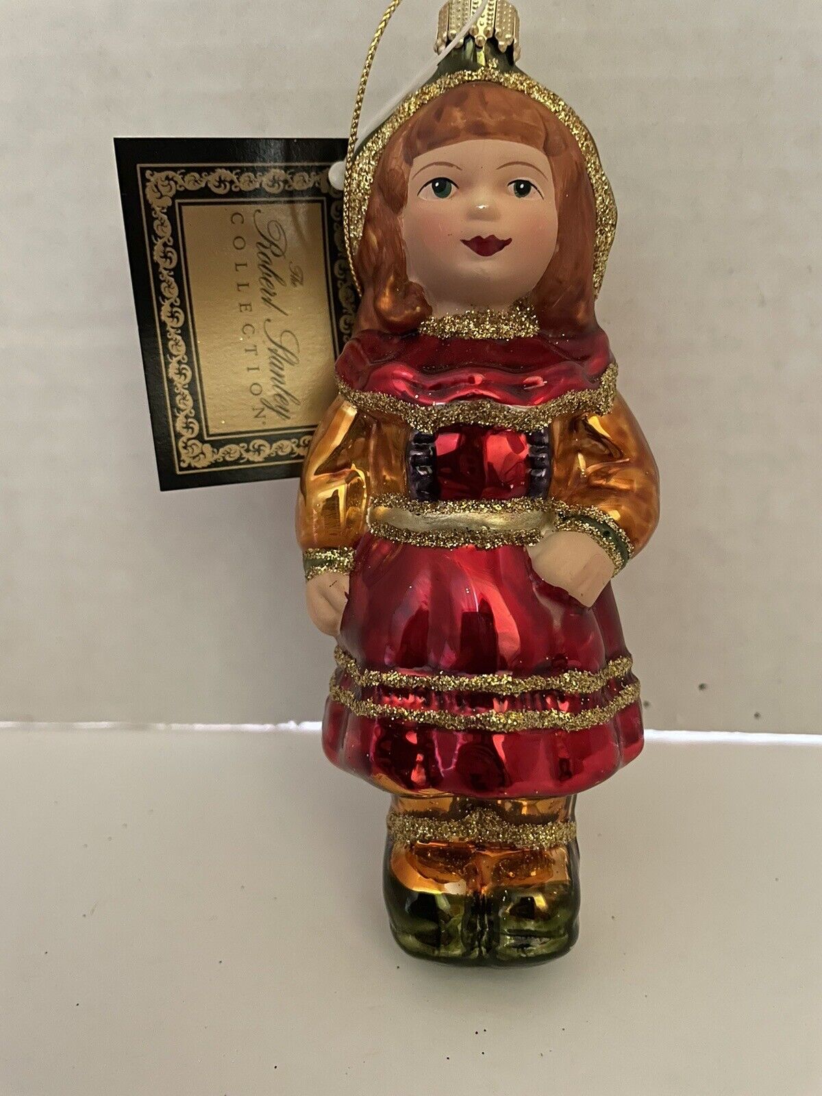 ROBERT STANLEY COLLECTION 2007 NWT GLASS 6” LITTLE GIRL DOLL CHRISTMAS ORNAMENT