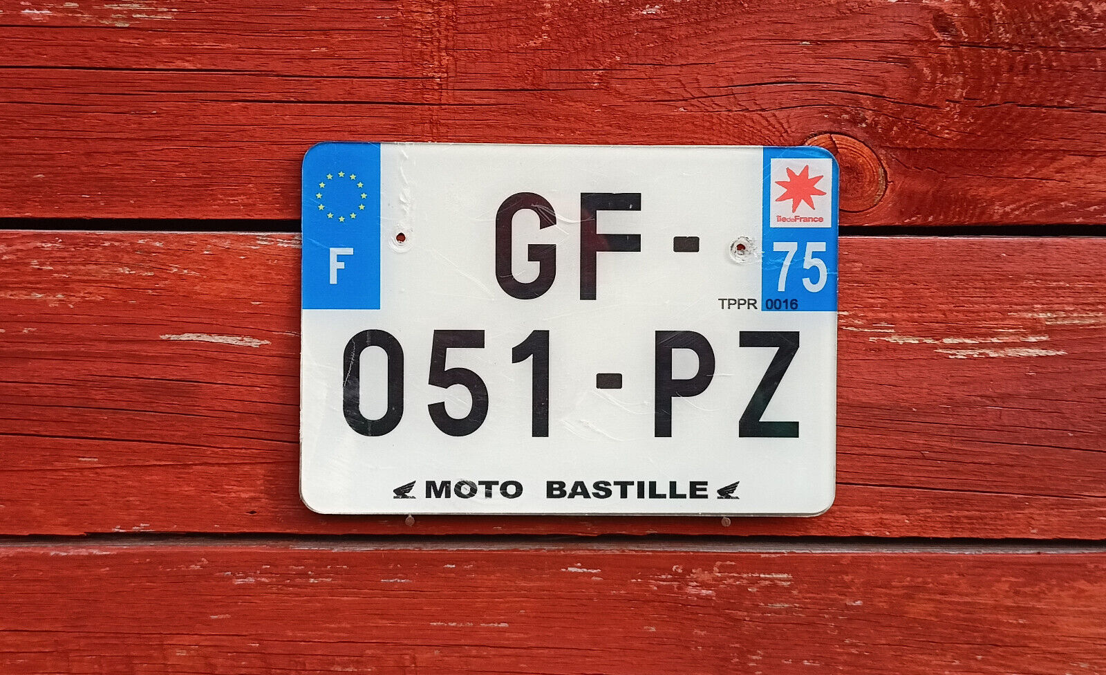 FRANCE/FRENCH Motorcycle License Plate from Europe