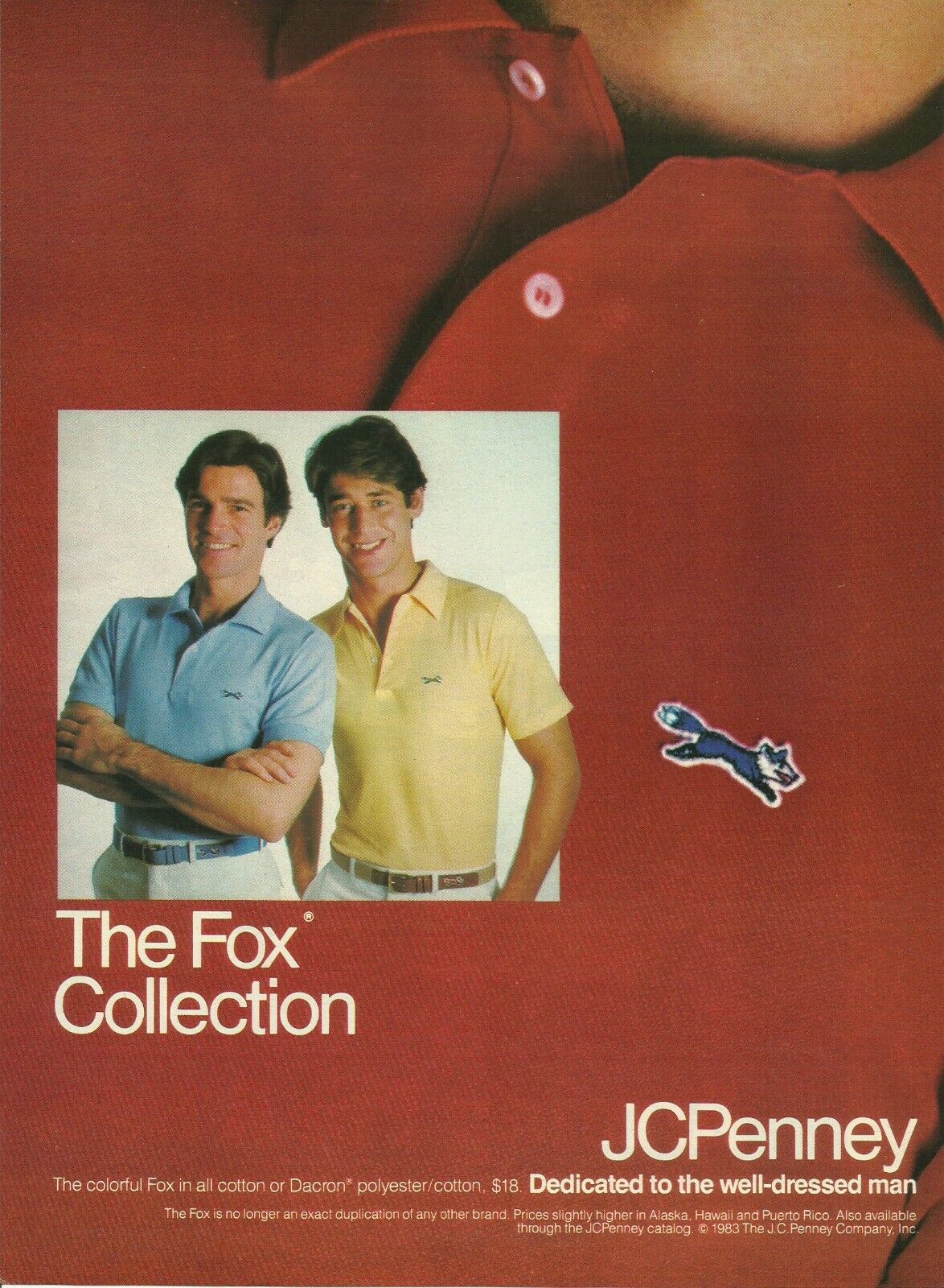 1983 JC Penney The Fox Collection Mens Shirts vintage print ad advertisement