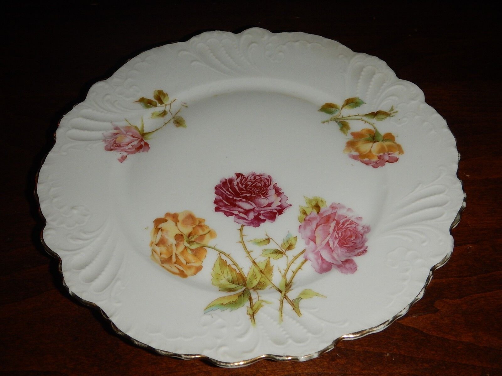 Silesien Rose Pattern Porcelain Plate 8\