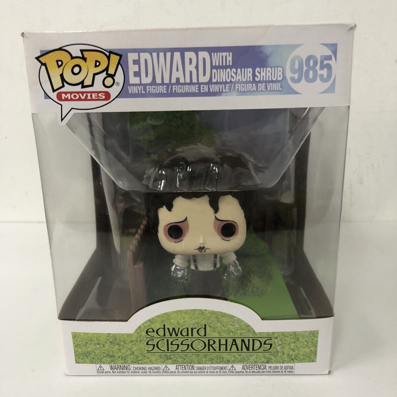 Funko POP Movies Edward Scissorhands Edward with Shrub #985 DAMAGED BOX