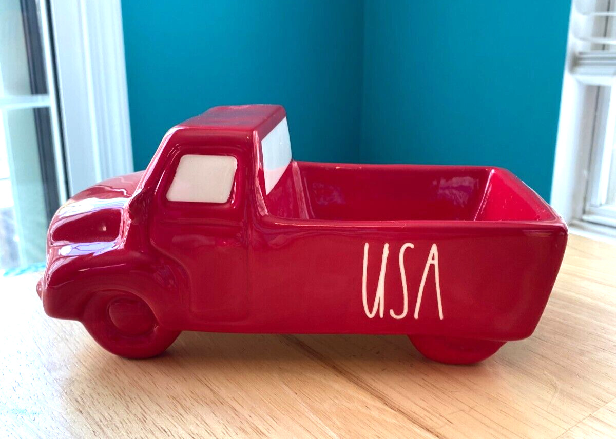 NEW Rae Dunn 4th Of July Decor Decorations Patriotic Red Pickup Truck USA