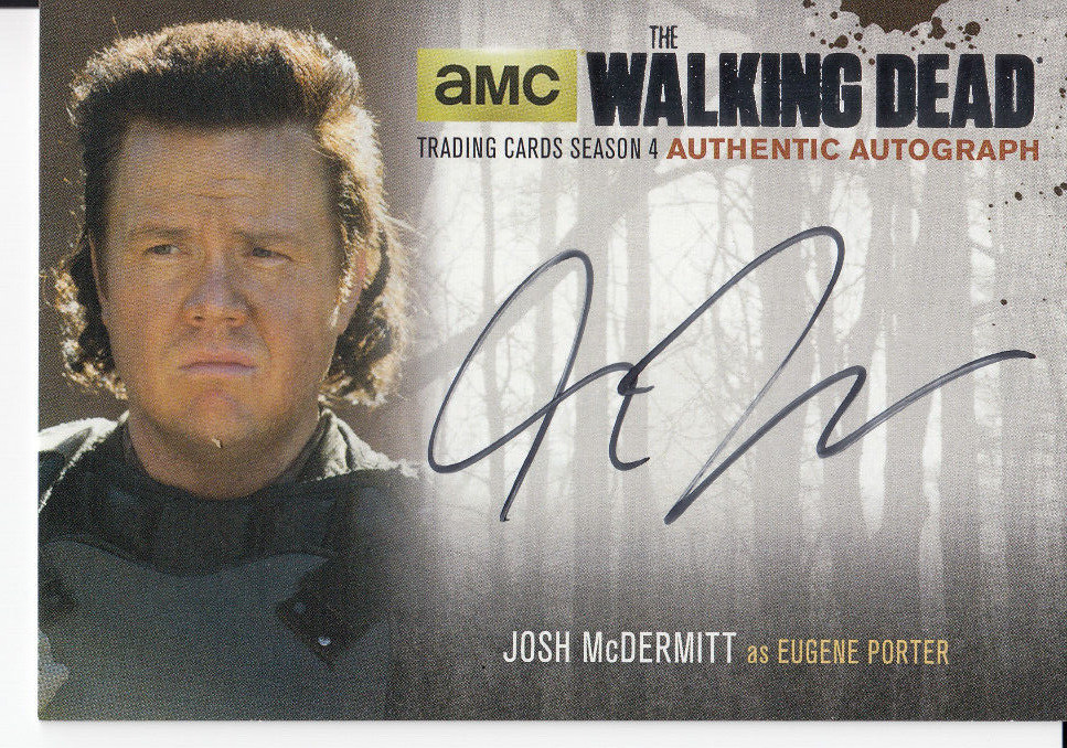 Josh McDermitt Eugene THE WALKING DEAD Season 4 Part 2 Autograph JMD2 Silver