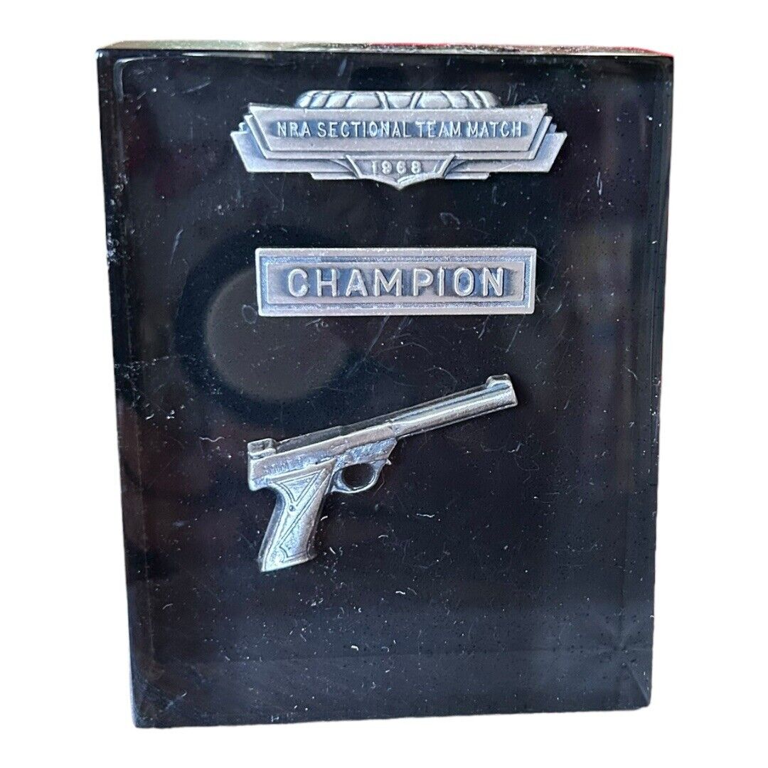 Vintage NRA 1968 Sectional Team Match Champion Target Shooting Award