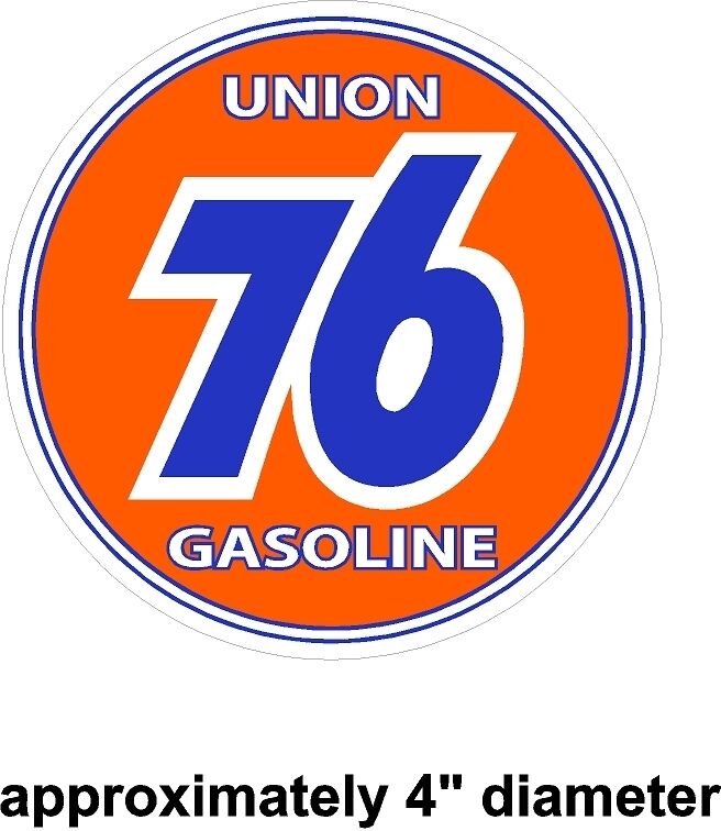 Union 76 Gasoline Vintage Drag Racing sticker decal NHRA Rat Rod Street Rod