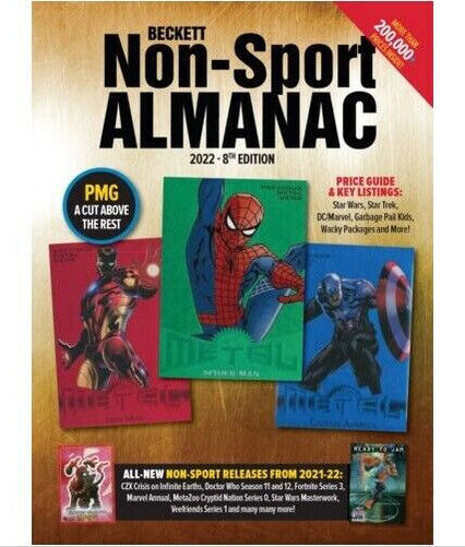 New 2022 Beckett Non Sport Almanac Price Guide 8th Edition w/ Marvel Spiderman