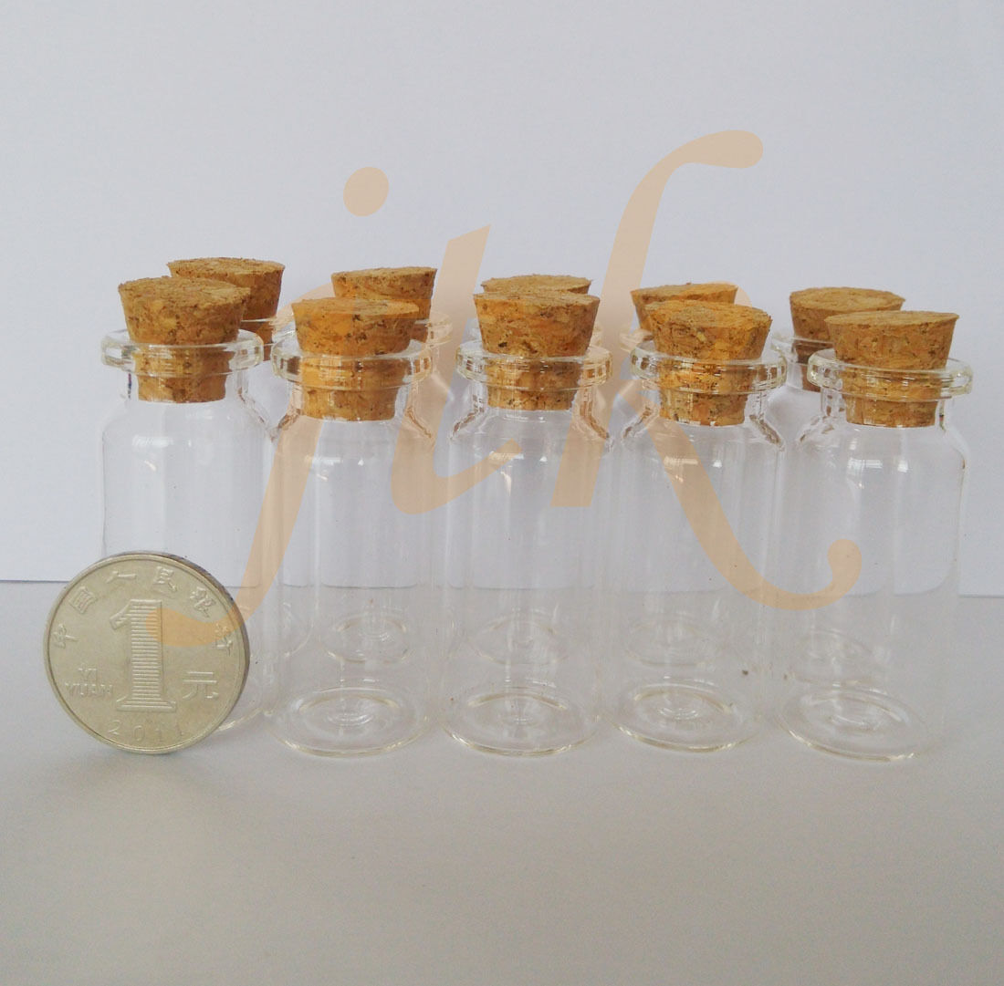 10pcs Small Glass Vials With Cork Tops Bottles Little Empty Jars 22X50mm 10ml