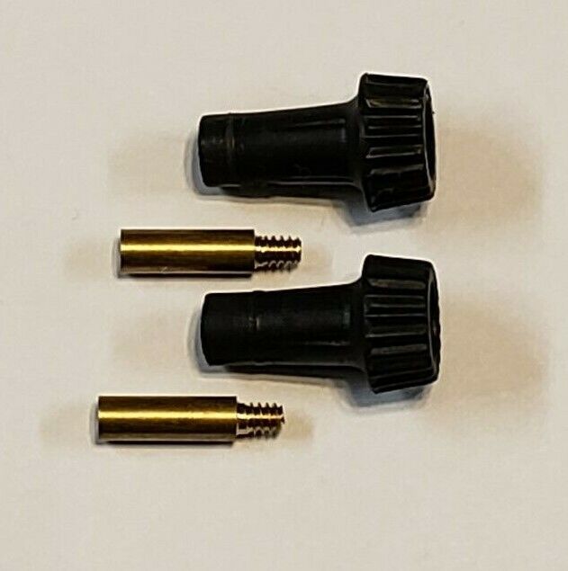 2 BLACK KNOBS WITH 1/2\