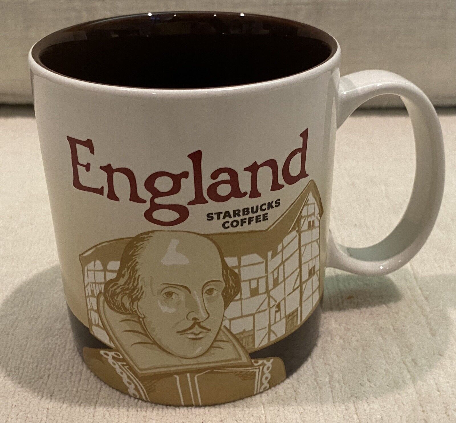 2015 Starbucks ENGLAND Global  Icon Coffee Mug Collector Series Shakespeare 16oz
