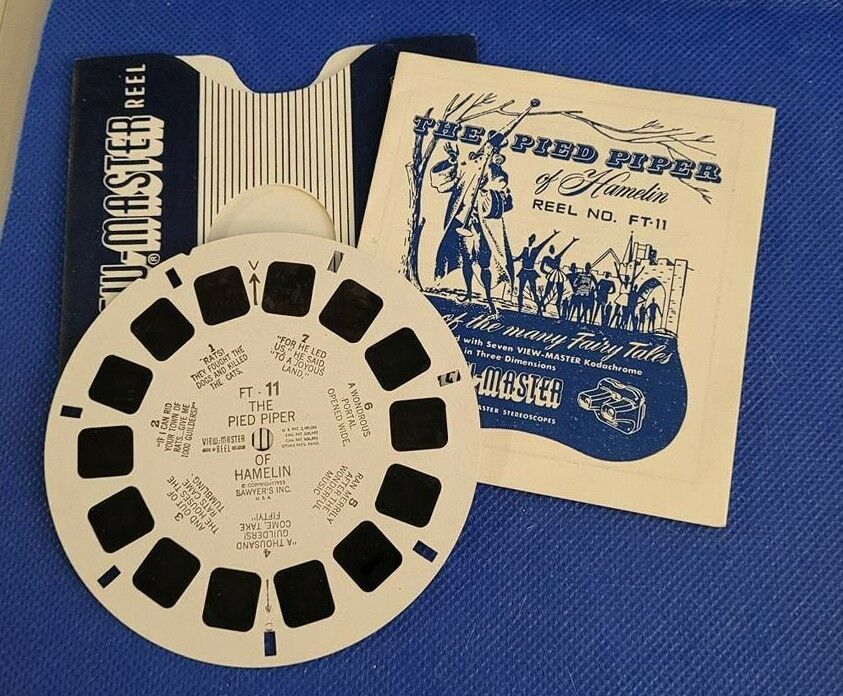 Scarce Sawyer\'s Single view-master Reel FT-11 The Pied Piper Belgium Made