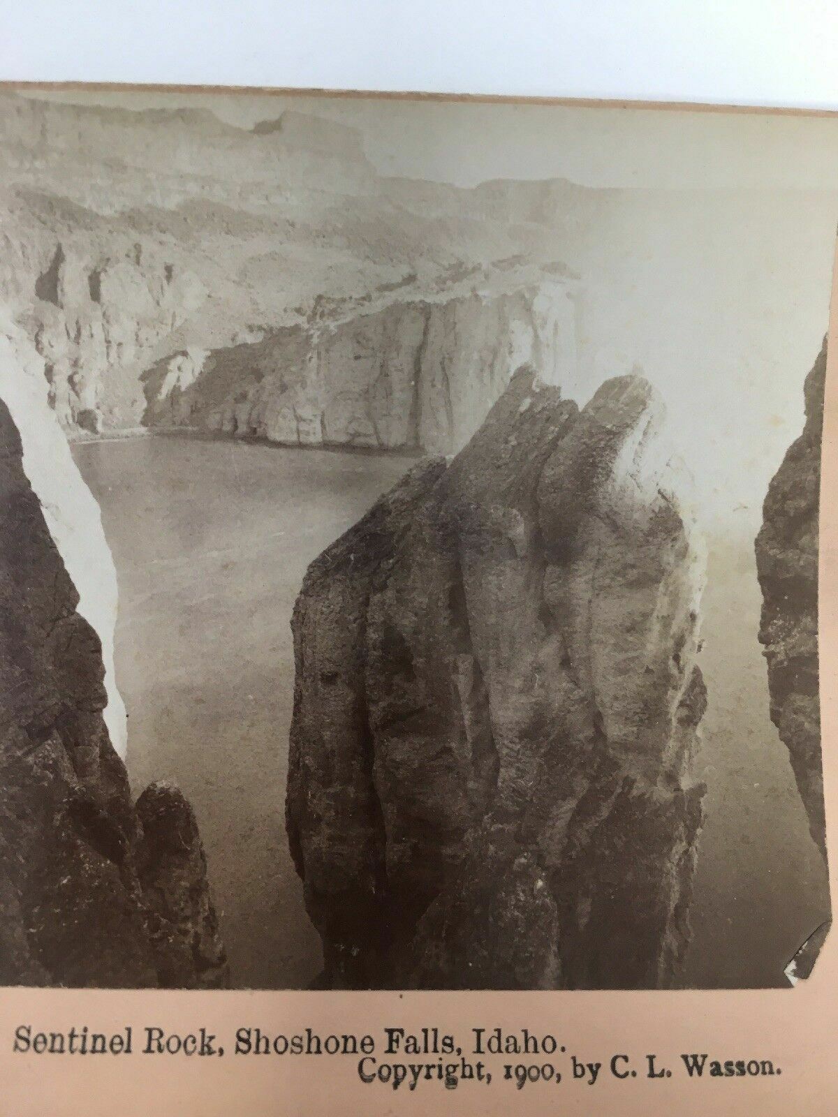 Shoshone Falls Idaho Sentinel Rock Stereoview 1900