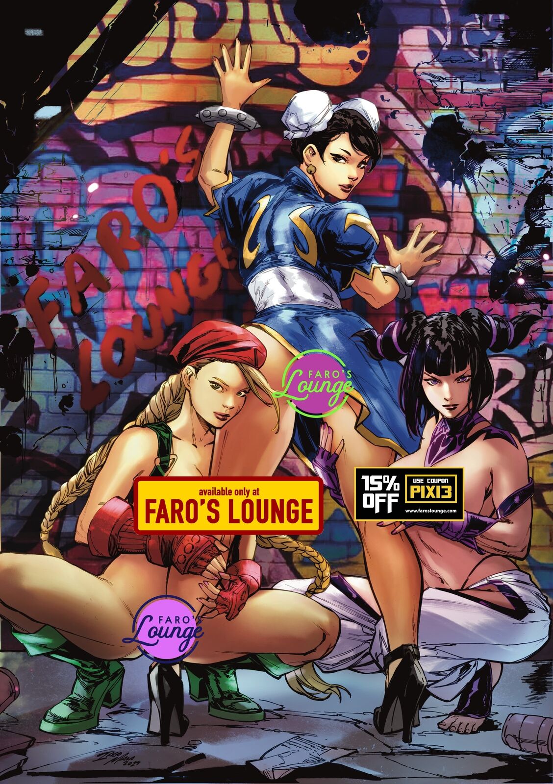 Street Fighter Graffiti Party -- Chun-Li -- Cammie -- Sakura