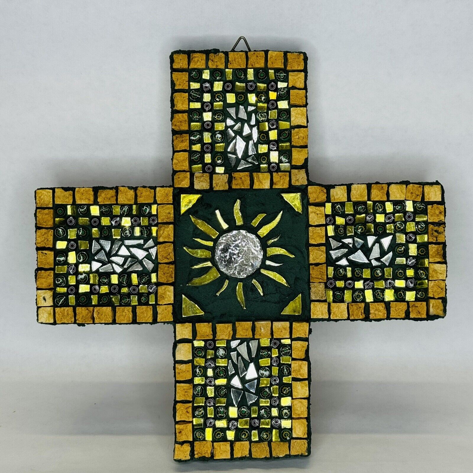 Savelli Religious Vatican Souvenirs Mosaic Gallery Cross Sun Mixed Media NEW