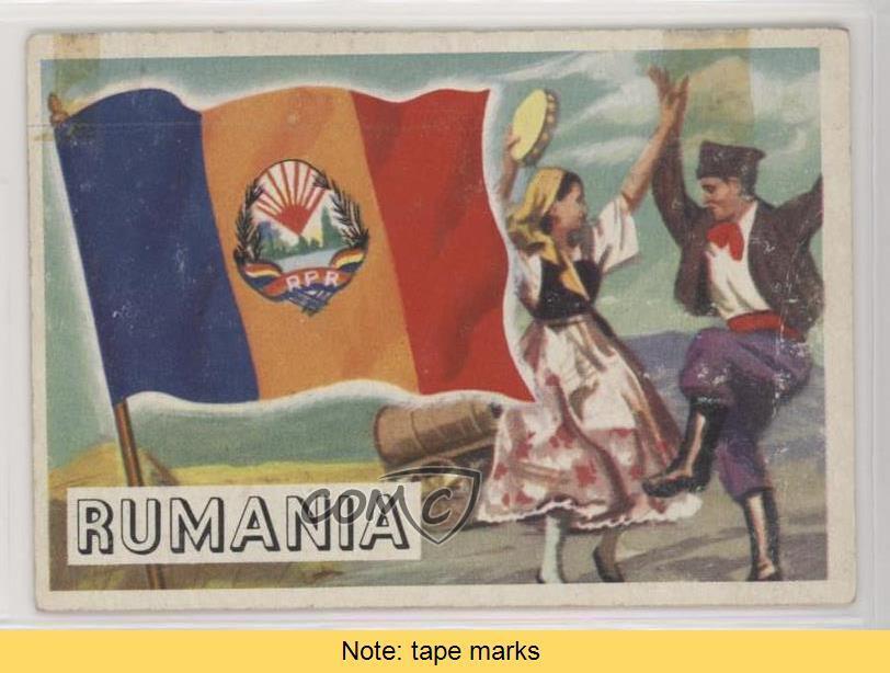 1956 Topps Flags of the World Romania Rumania #31 READ 0s4